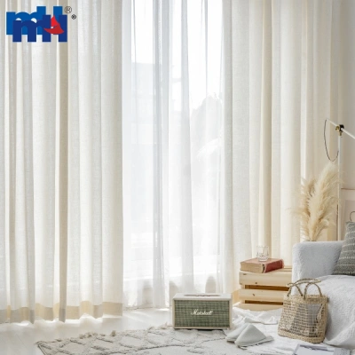 Faux Linen Sheer Curtain Fabric